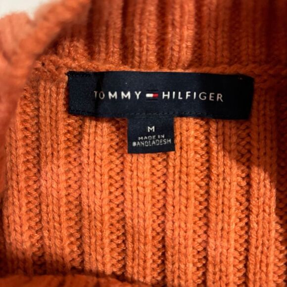 Tommy Hilfiger Womens Sweater Orange Medium M - Picture 3 of 4